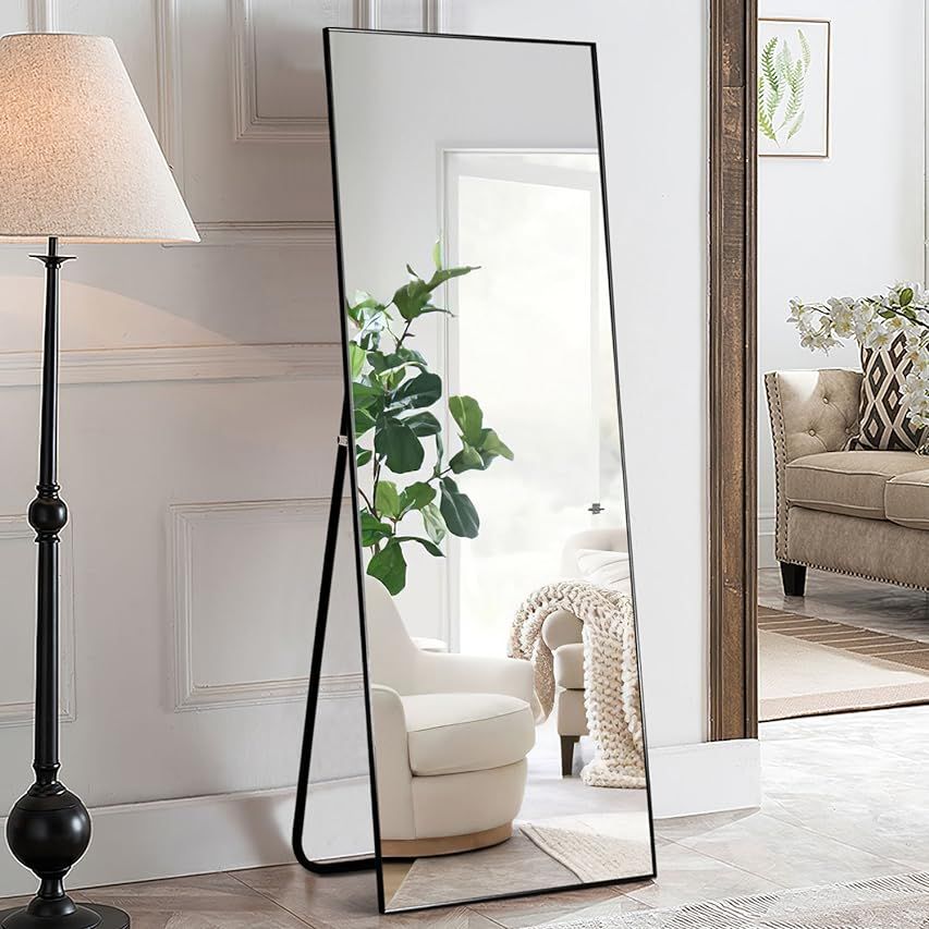 CONGUILIAO Full Length Mirror 65" × 24", Standing Body Mirror, Floor Mirror, Full Standing Mirror, S | Amazon (US)