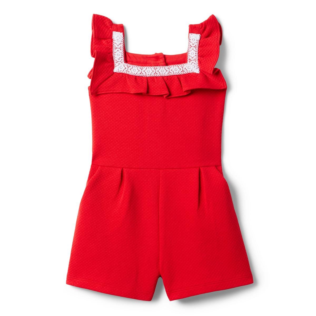 Quilted Crochet Trim Romper | Janie and Jack