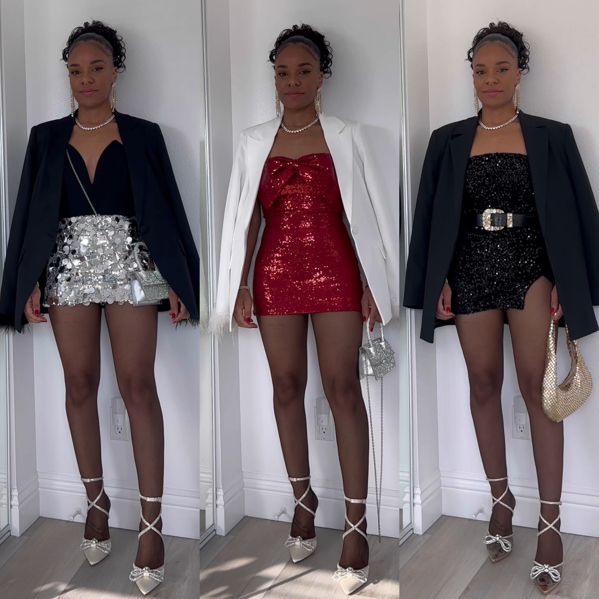 Holiday party looks

#holidaypartylooks #partylooks #nyelooks #holidaylooks #dress #dresses #skirts #miniskirt #sequins #tights #holidayseason 

#LTKstyletip #LTKHoliday #LTKSeasonal