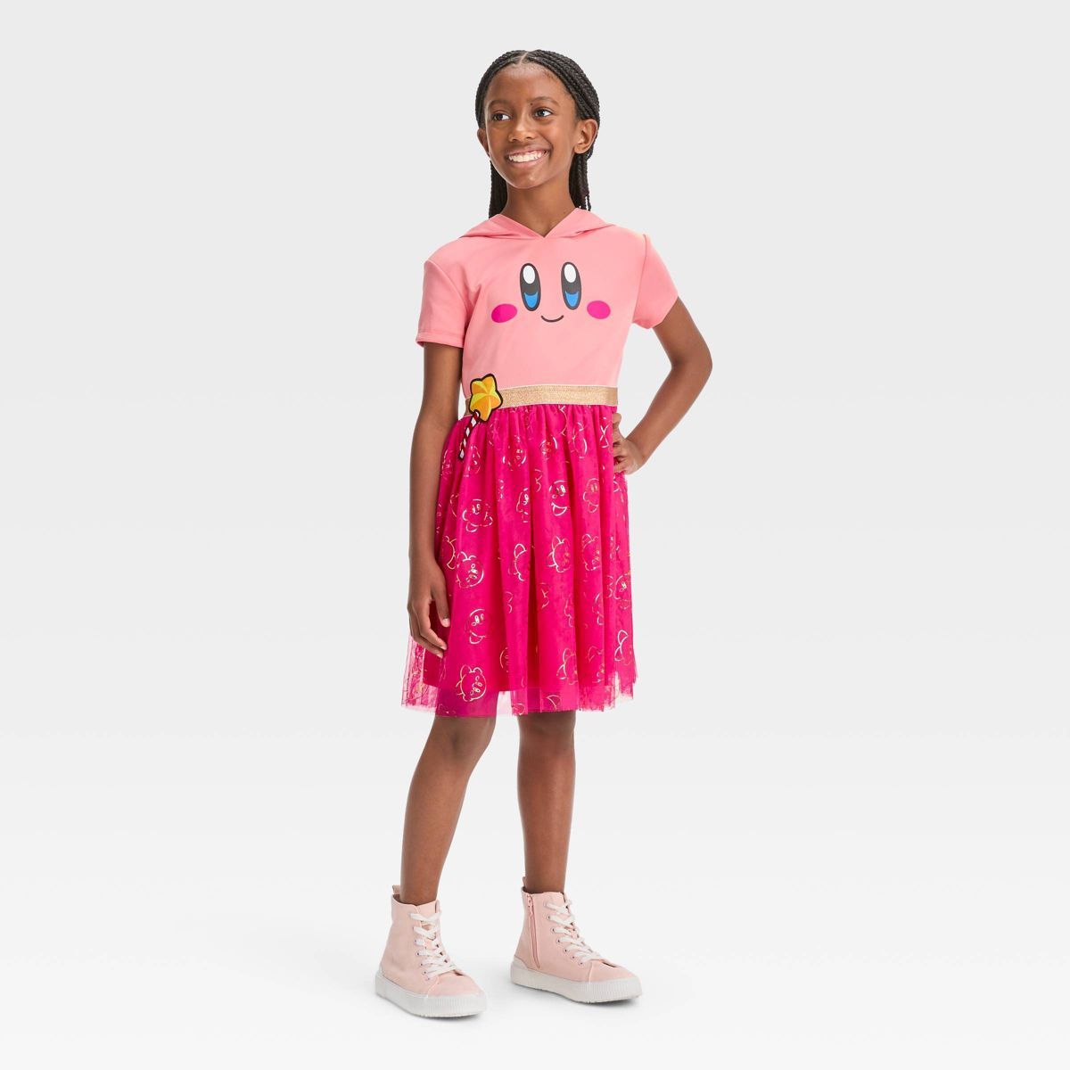 Girls' Kirby Hooded Cosplay Dress - Pink | Target