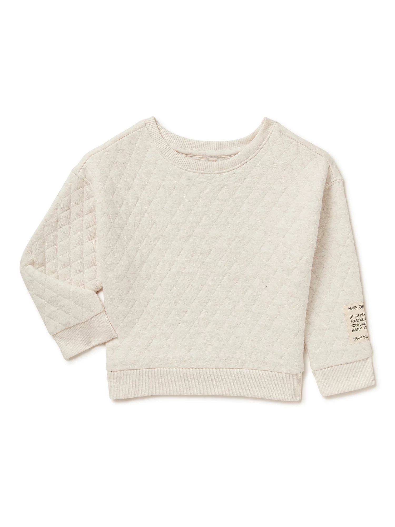 easy-peasy Baby and Toddler Girls Quilted Sweatshirt, Sizes 12 Months-5T - Walmart.com | Walmart (US)