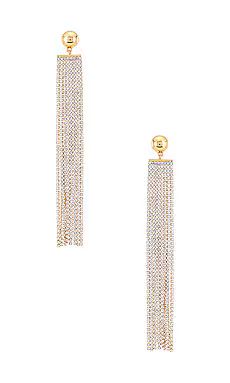 Ettika Rhinestone Waterfall Earring in Gold from Revolve.com | Revolve Clothing (Global)