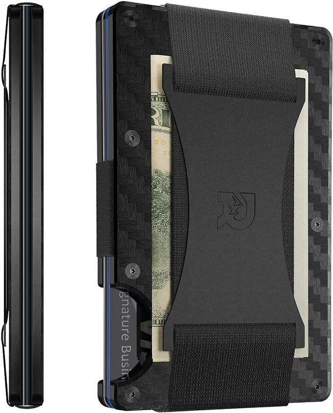 The Ridge Minimalist Slim Wallet For Men - RFID Blocking Front Pocket Credit Card Holder - Alumin... | Amazon (US)