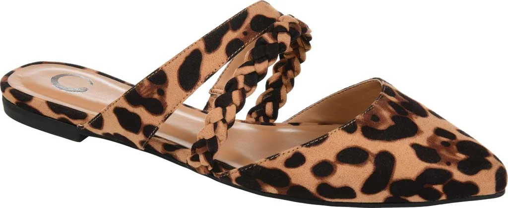 Women's Journee Collection Olivea Mule Leopard Faux Leather 6.5 M | Walmart (US)