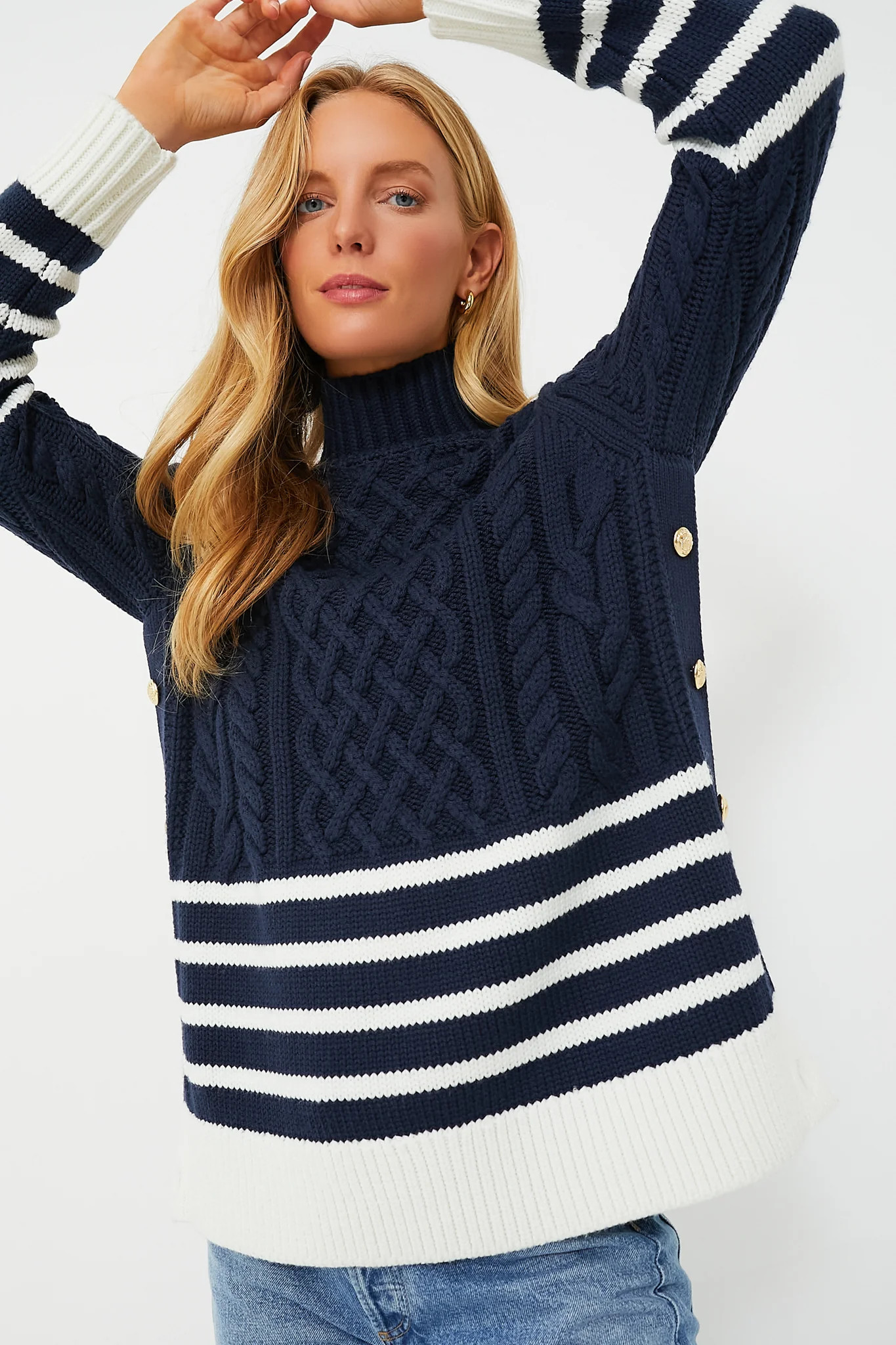 Navy Striped Sankaty Turtleneck | Tuckernuck (US)