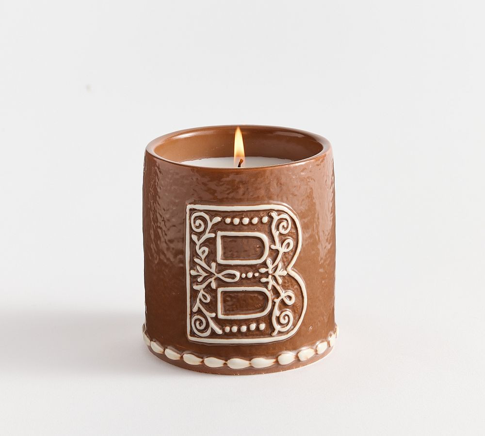 Gingerbread Alphabet Candle | Pottery Barn (US)