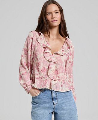 Women's Ruffled Peplum Top, Macy's Exclusive | Macy's