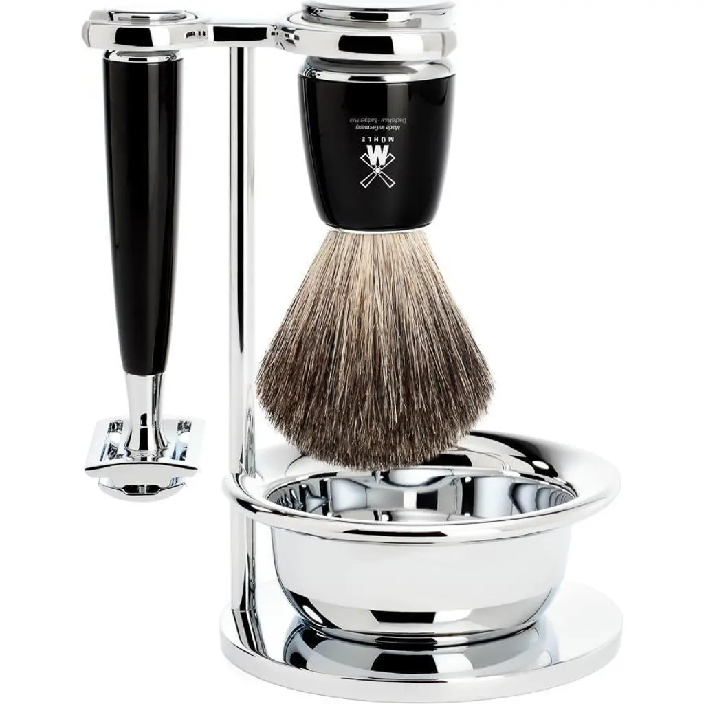 MÜHLE Rytmo Black 4-Piece Pure Badger & Safety Razor Shaving Set at Nordstrom | Nordstrom