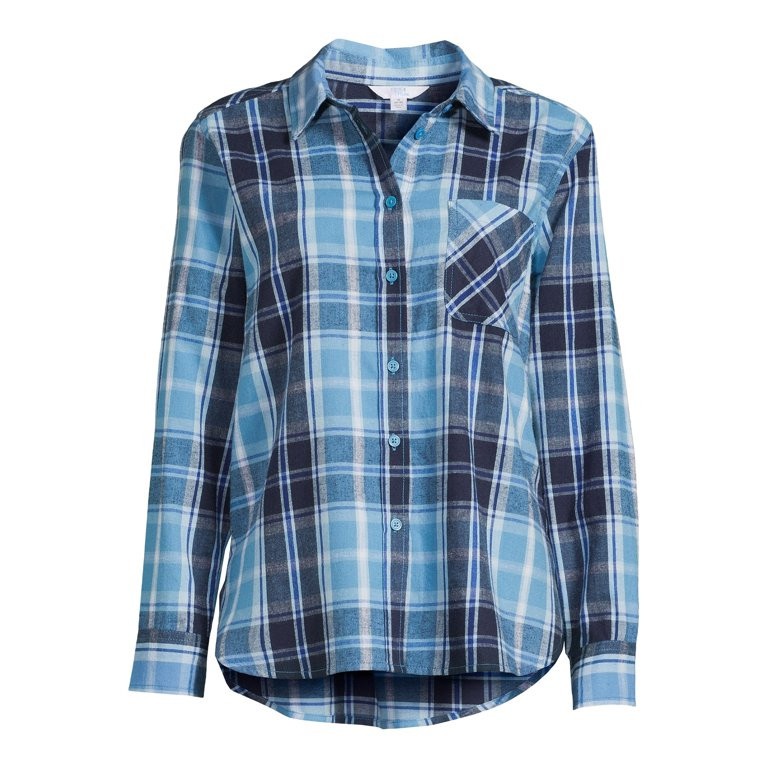 Time and Tru Women's Flannel Shirt - Walmart.com | Walmart (US)