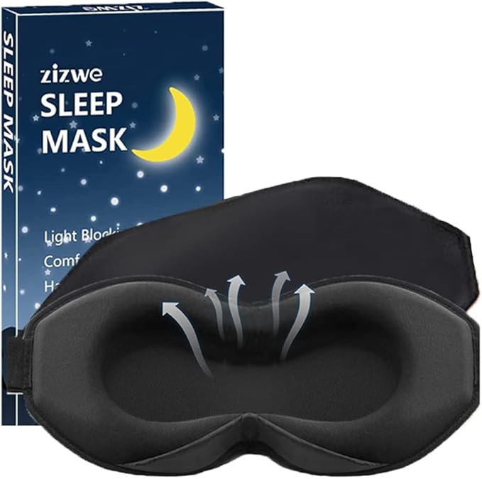 Sleep Mask for Women Men, 3D Contoured 100% Blackout Cup Blindfold Eye Mask for Sleeping Non Pres... | Amazon (US)