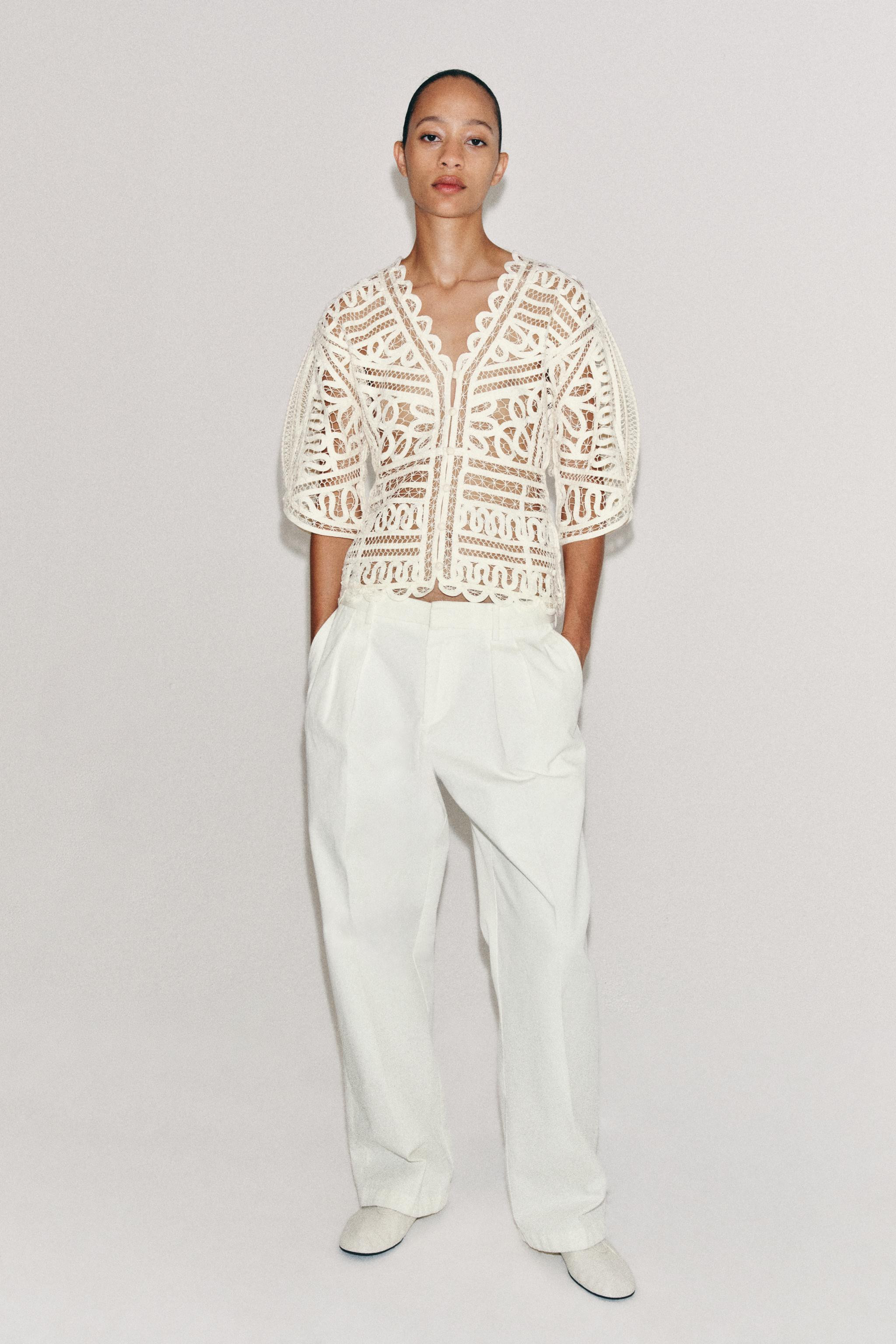 ZW COLLECTION CROCHET TOP | Zara US