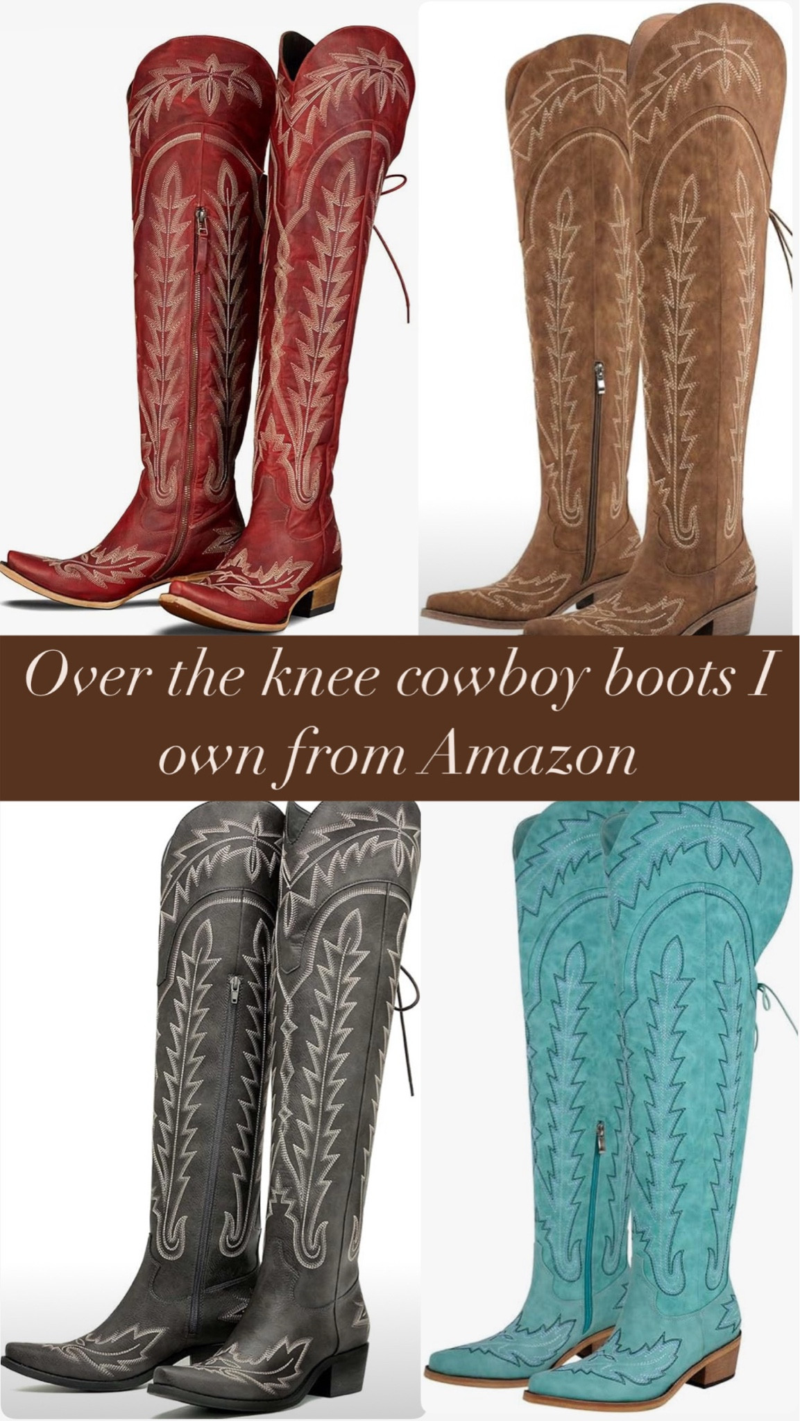 Amazon Cowboy Boots 

#LTKShoeCrush #LTKStyleTip #LTKFindsUnder100