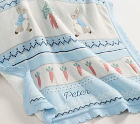 Peter Rabbit™ Garden Fair Isle Heirloom Baby Blanket | Pottery Barn Kids