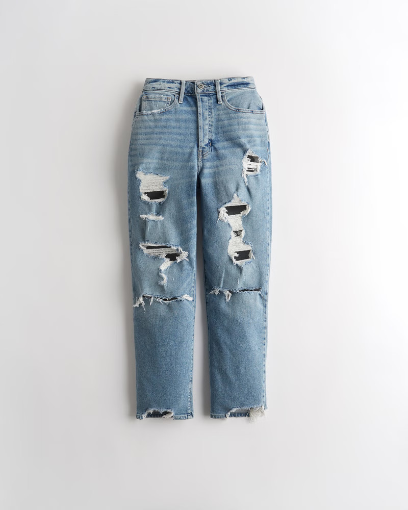 Curvy Ultra High-Rise Vintage Straight Jeans | Hollister (US)