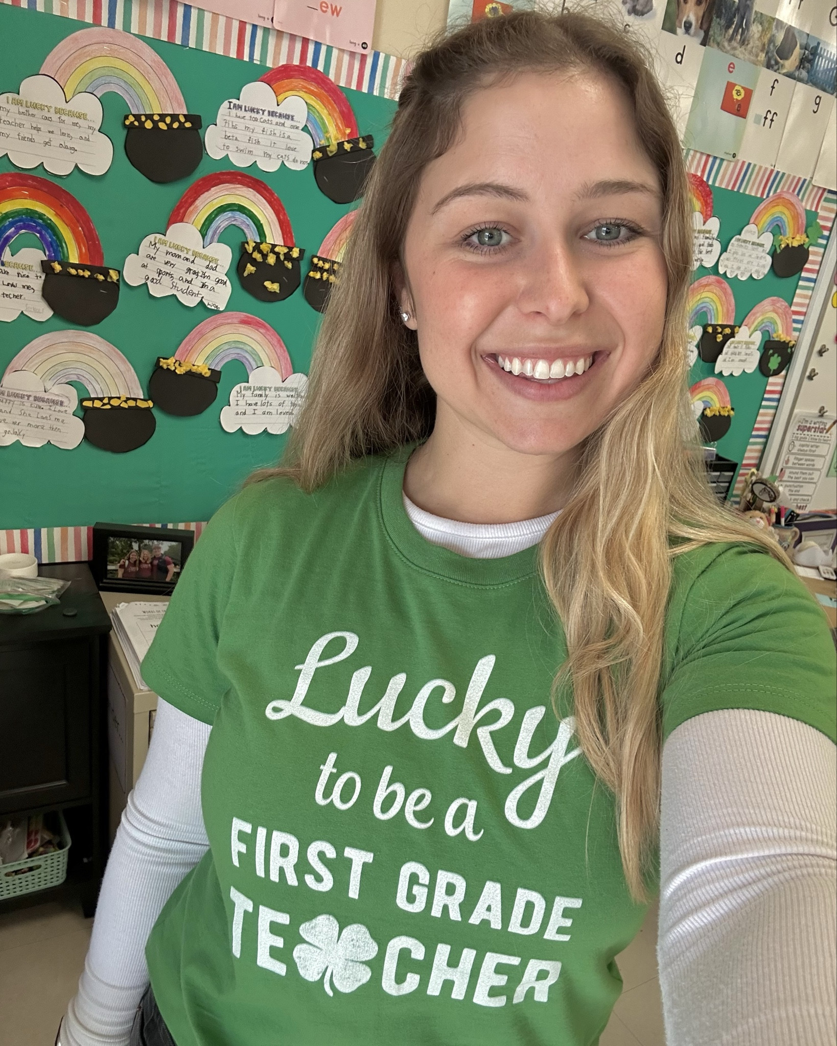 Perfect teacher shirt for March 🍀Lucky to be a First Grade Teacher 😊 

#LTKgrwm #LTKSeasonal #LTKootd