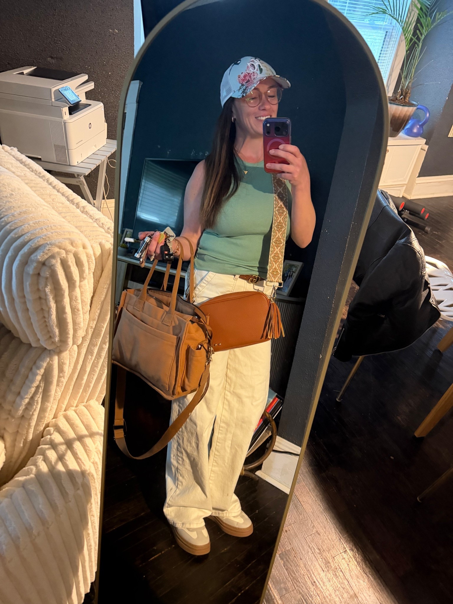 Always with 20 things in my hands. 🫣 I can’t find this exact hat (I got it off marketplace and the girl said she bought it at a gift shop at Kauffman a few years ago) but I found some KC ones that New Era currently has online. I tried guys… lol 

#LTKmomlife #LTKootd #LTKdayinmylife