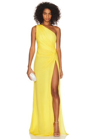SAU LEE Helene Dress in Canary Yellow from Revolve.com | Revolve Clothing (Global)