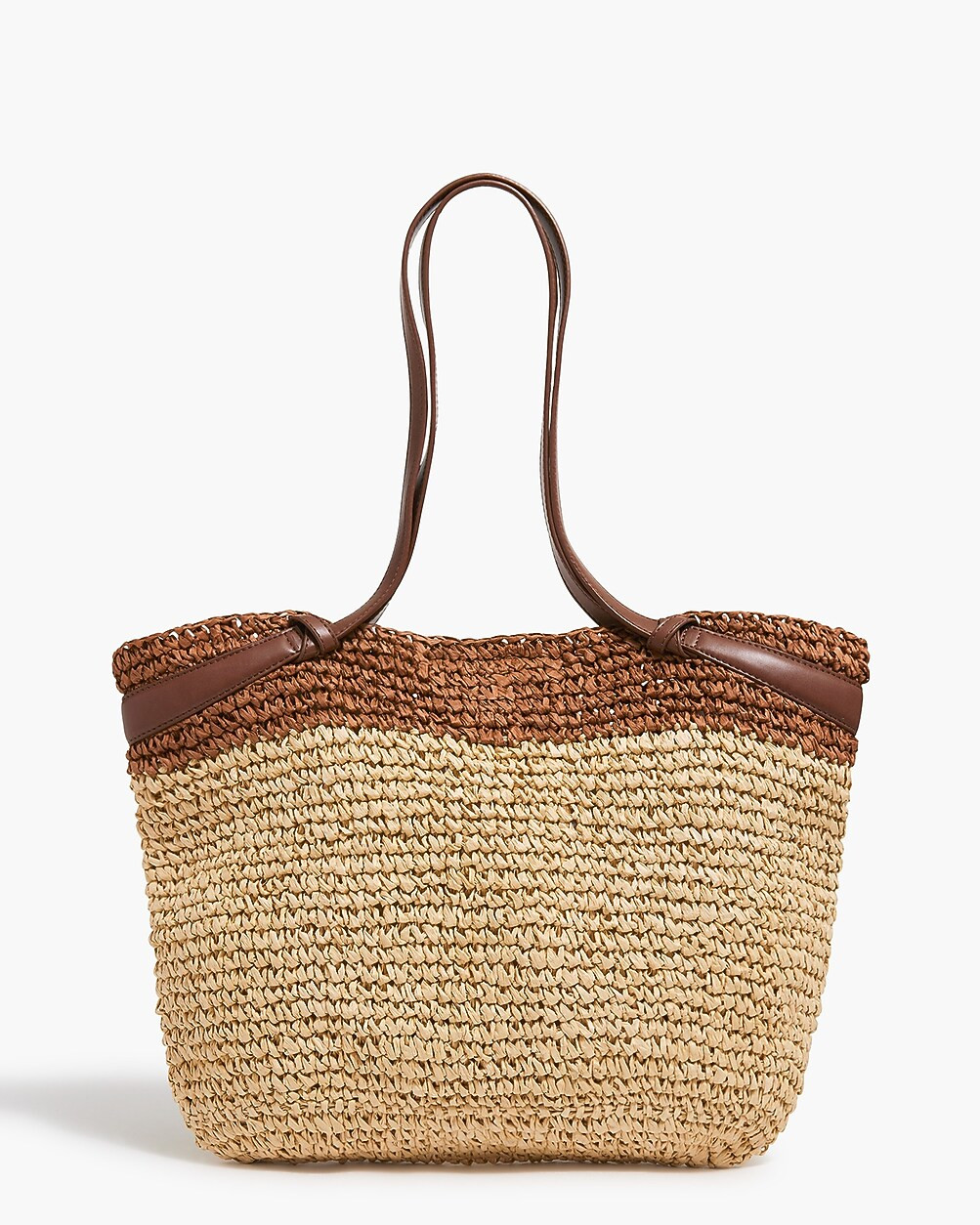 Colorblock raffia tote bag | J.Crew Factory