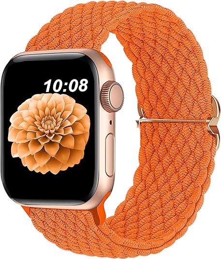 Compatible with Apple Watch Band 40mm 38mm 41mm 42mm 44mm 45mm 49mm for Women Men,Stretchy Braide... | Amazon (US)