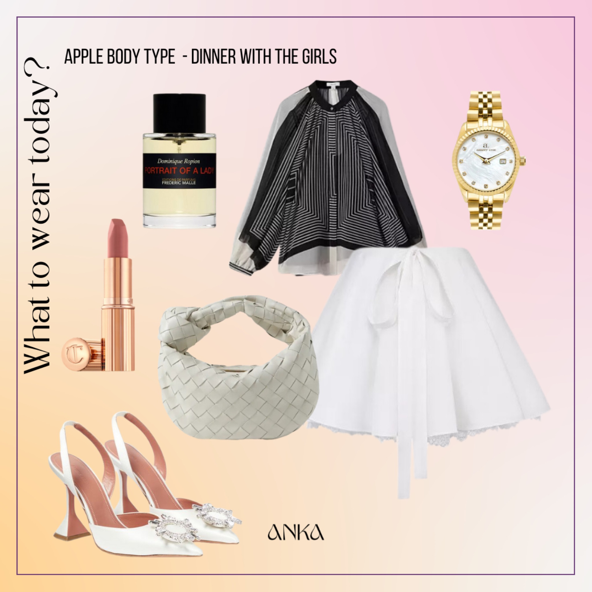 Dinner look for the apple body type 
Flare skirt, bottega purse, Reiss, Amina muaddi, Charlotte tilbury  

#LTKMostLoved #LTKeurope #LTKbeauty