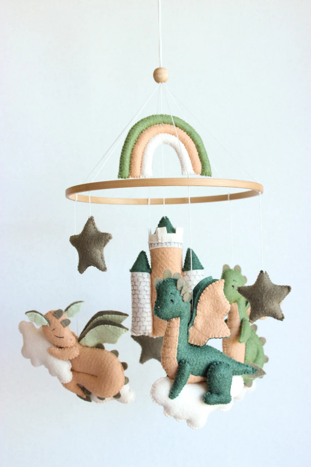 Dragon Baby Mobile, Castle Baby Mobile, Dragon Nursery Decor - Etsy | Etsy (US)