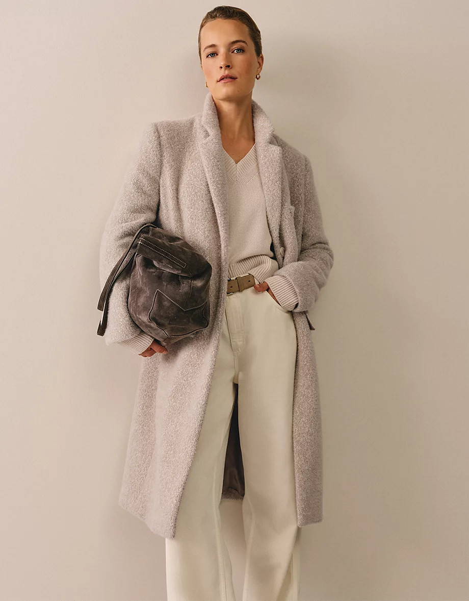 Textured City Coat | The White Company UK & ROW