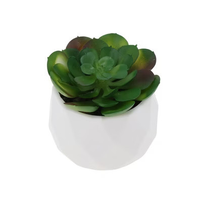 Unique Bargains Fake Succulent Plant for Office Desk Bathroom Kitchen Decor GreenType 7 | Target