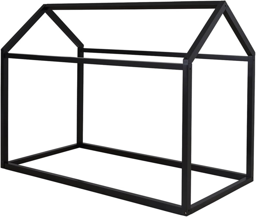 Signature Design by Ashley Flannibrook Contemporary Children's Youth House Bed Frame, Twin, Black | Amazon (US)