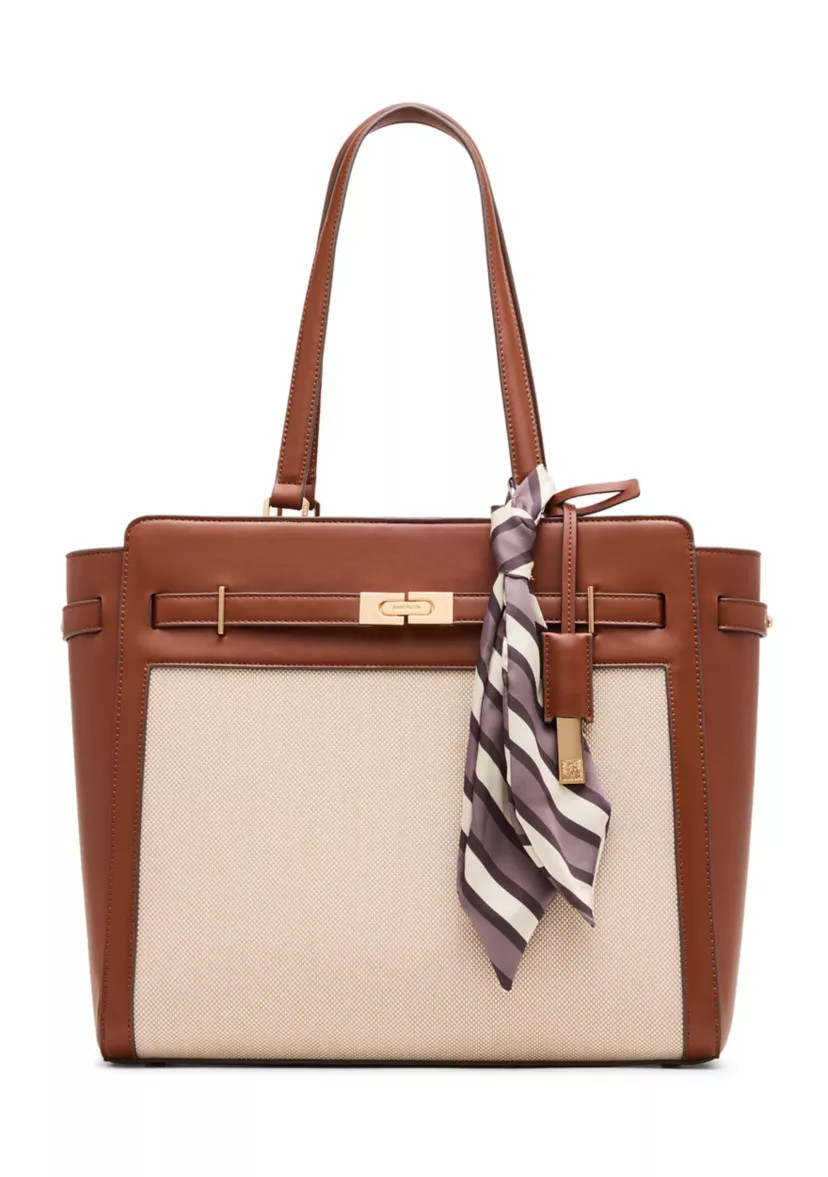 Canvas Colorblock Tote Bag | Belk
