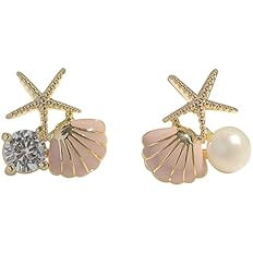 2023 Summer Beach Large Starfish Earrings for Women Girls Vocation Boho Stud Star Earrings Gold S... | Amazon (US)