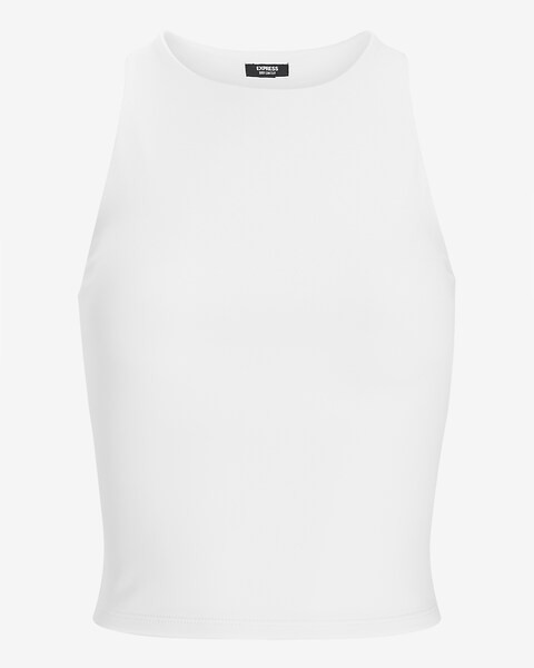 Body Contour Matte High Neck Cropped Tank | Express