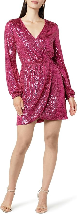 The Drop Women's Helena Sequin Wrap Dress | Amazon (US)