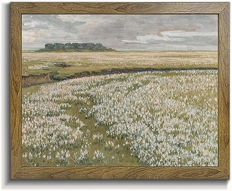 Spring Meadow Wall Art - Vintage Landscape Print， Framed Canvas Prints Wall Art Home Decor - Vi... | Amazon (US)