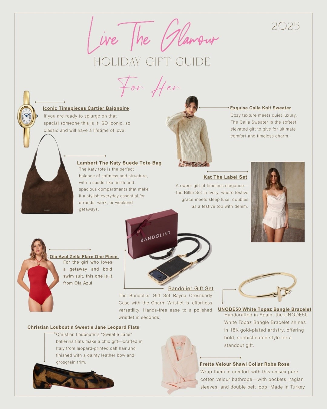 It’s here the LiveTheGlamour.com holiday gift guides starting with style for her 