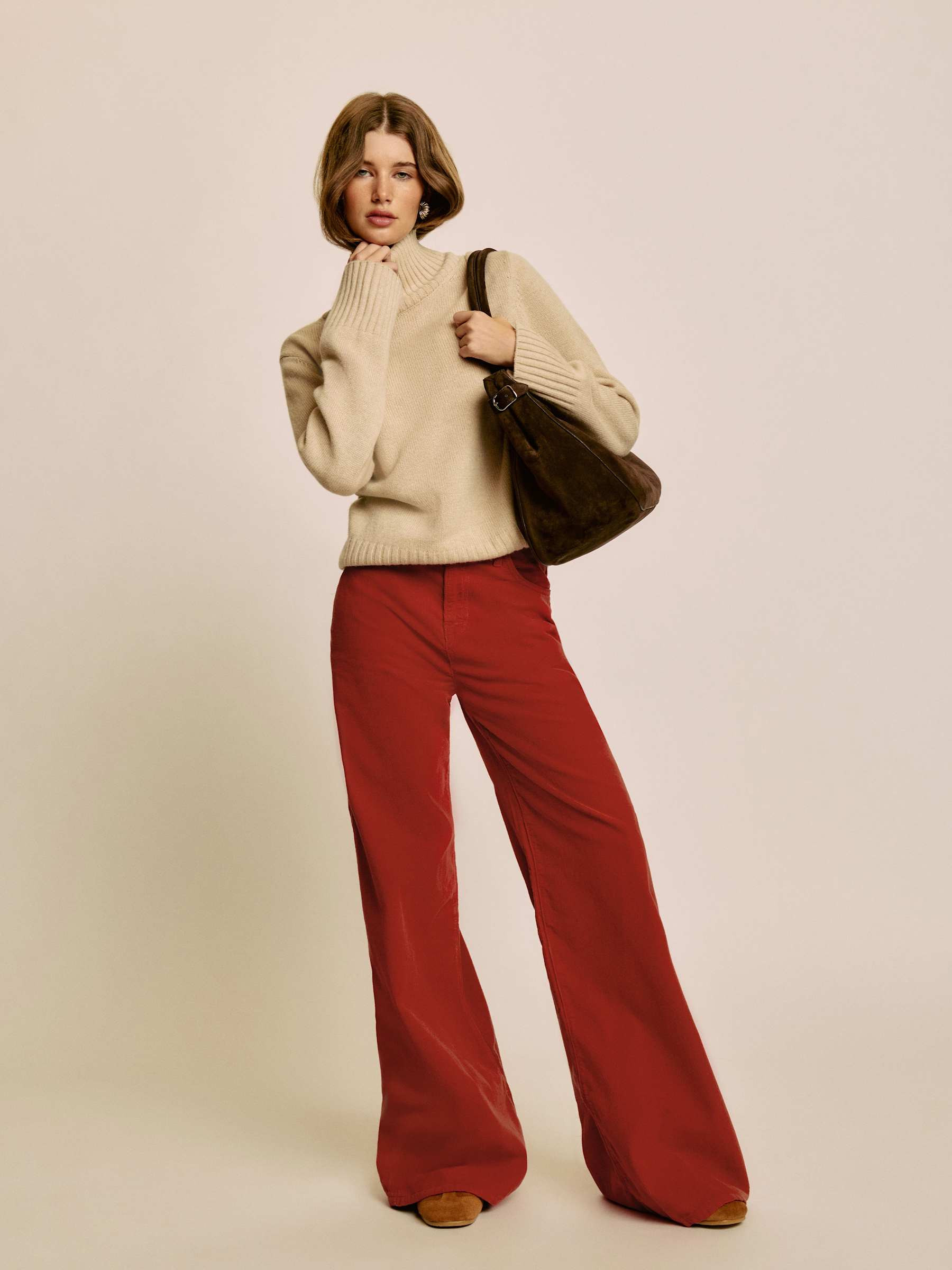 Eden Wide Leg Corduroy Pants | Reformation (Global)