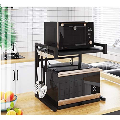 Metal Microwave Oven Rack Toaster Stand Shelf Expandable Kitchen Supplies Tableware Storage Counter  | Amazon (US)