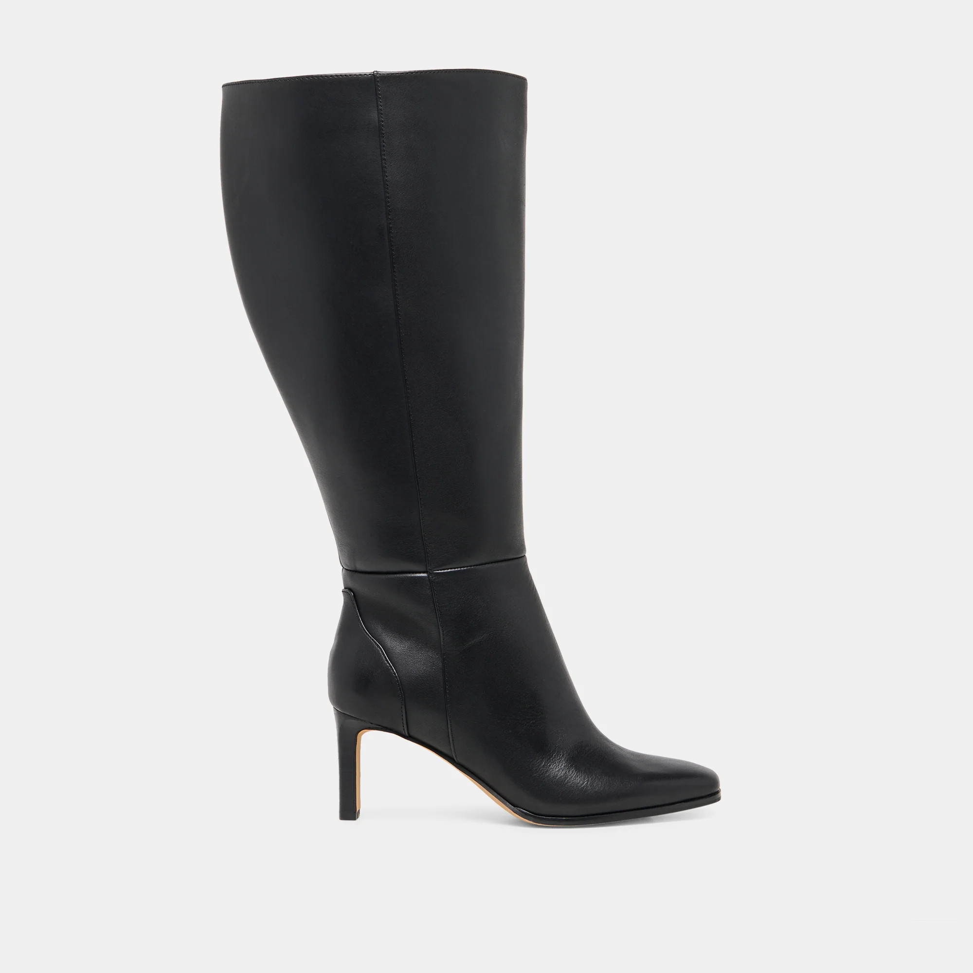 Emmi Black Leather Extra Wide Calf Boots | Dolce Vita | DolceVita.com