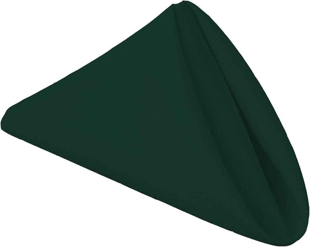 Gee Di Moda Cloth Napkins - 17 x 17 Inch Hunter Green Solid Washable Polyester Dinner Napkins - S... | Amazon (US)