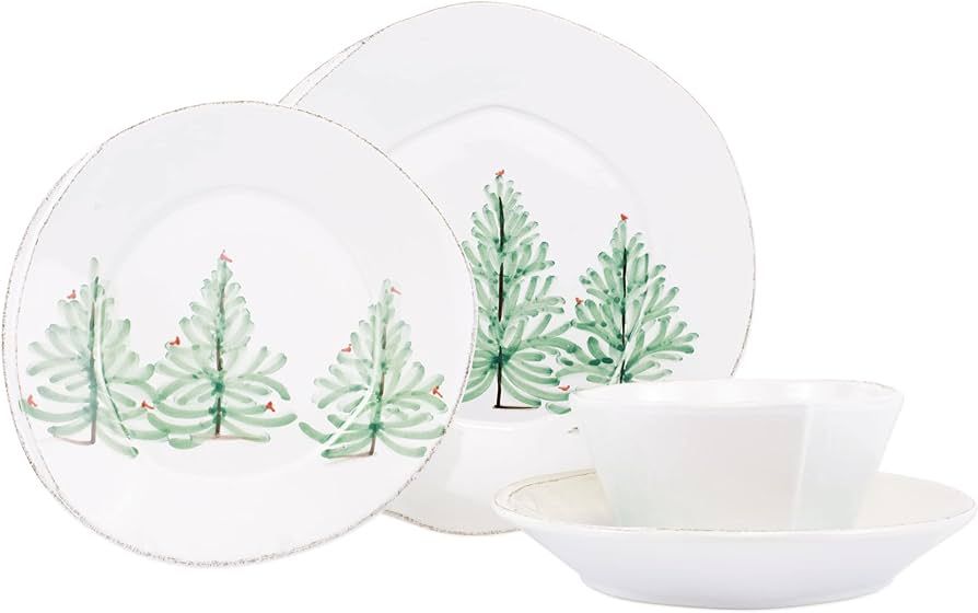 Vietri Lastra Holiday Collection Italian Dinnerware Sets (4-Piece Place Setting) | Amazon (US)