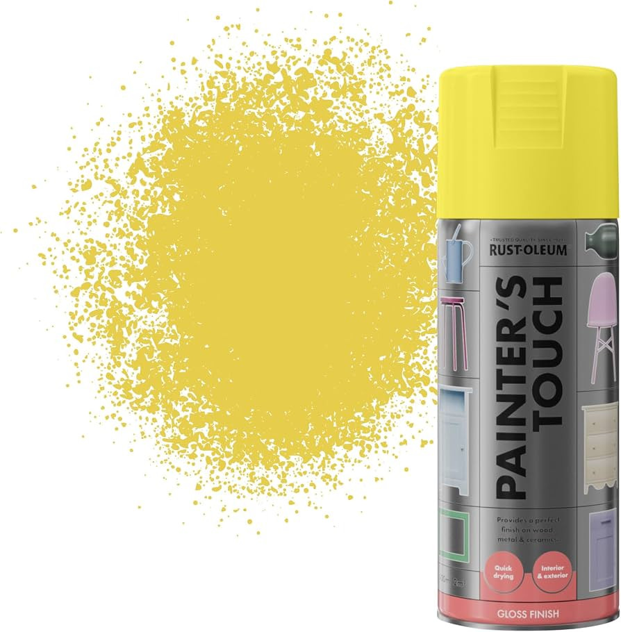 Rust-Oleum 400ml Painter's Touch Spray Paint Aerosol - Sun Yellow Gloss : Amazon.co.uk: DIY & Tools | Amazon (UK)