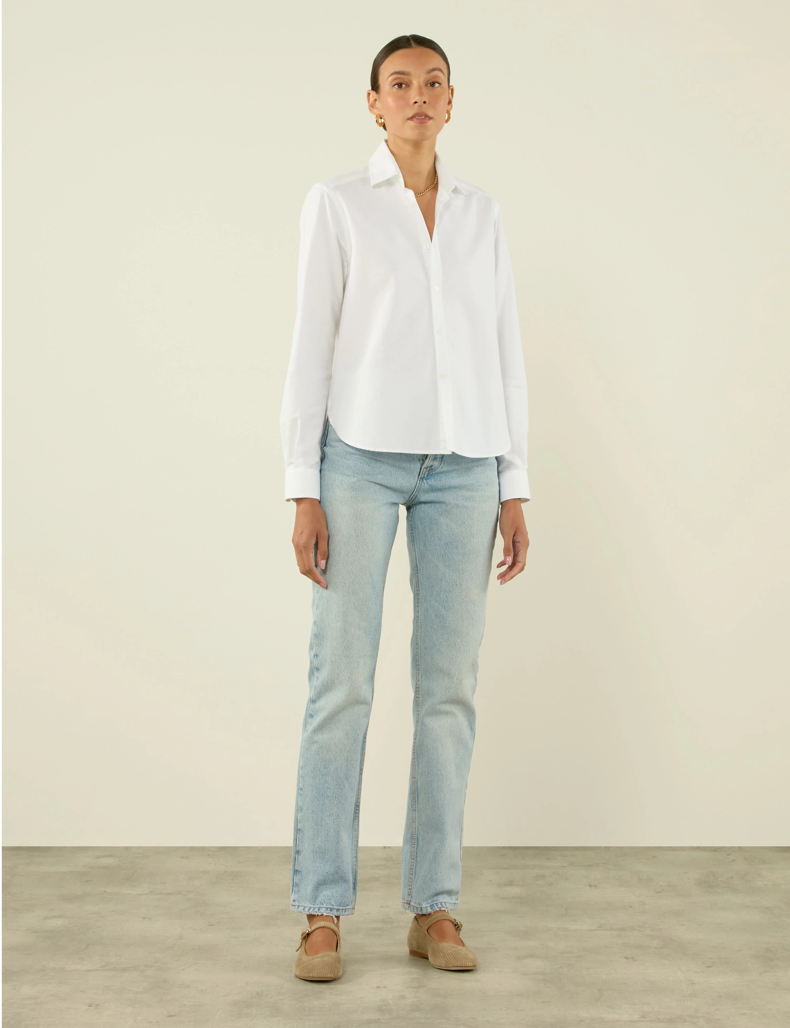 The Classic: Oxford, White | With Nothing Underneath