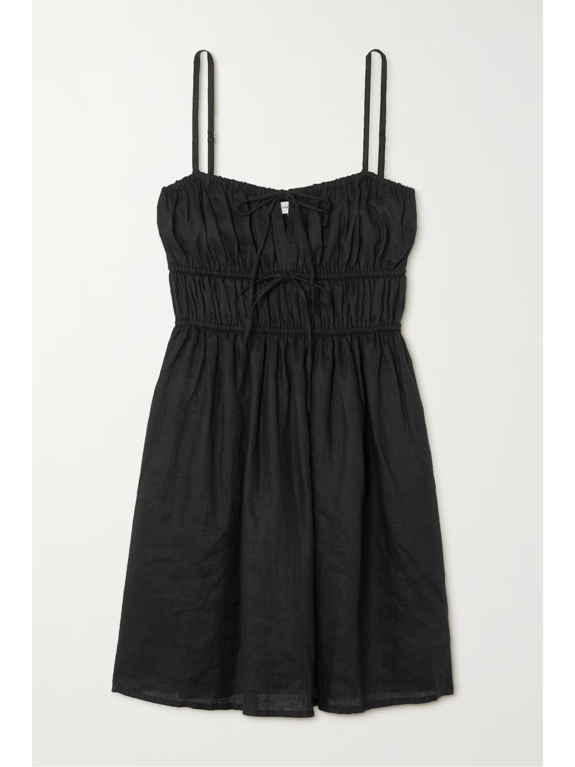 Shivka shirred linen mini dress | NET-A-PORTER (UK & EU)