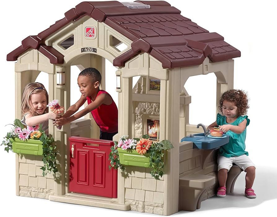 Step2 Charming Cottage Kids Playhouse, Indoor and Outdoor Playset, Interactive Sounds, Toddlers 2... | Amazon (US)