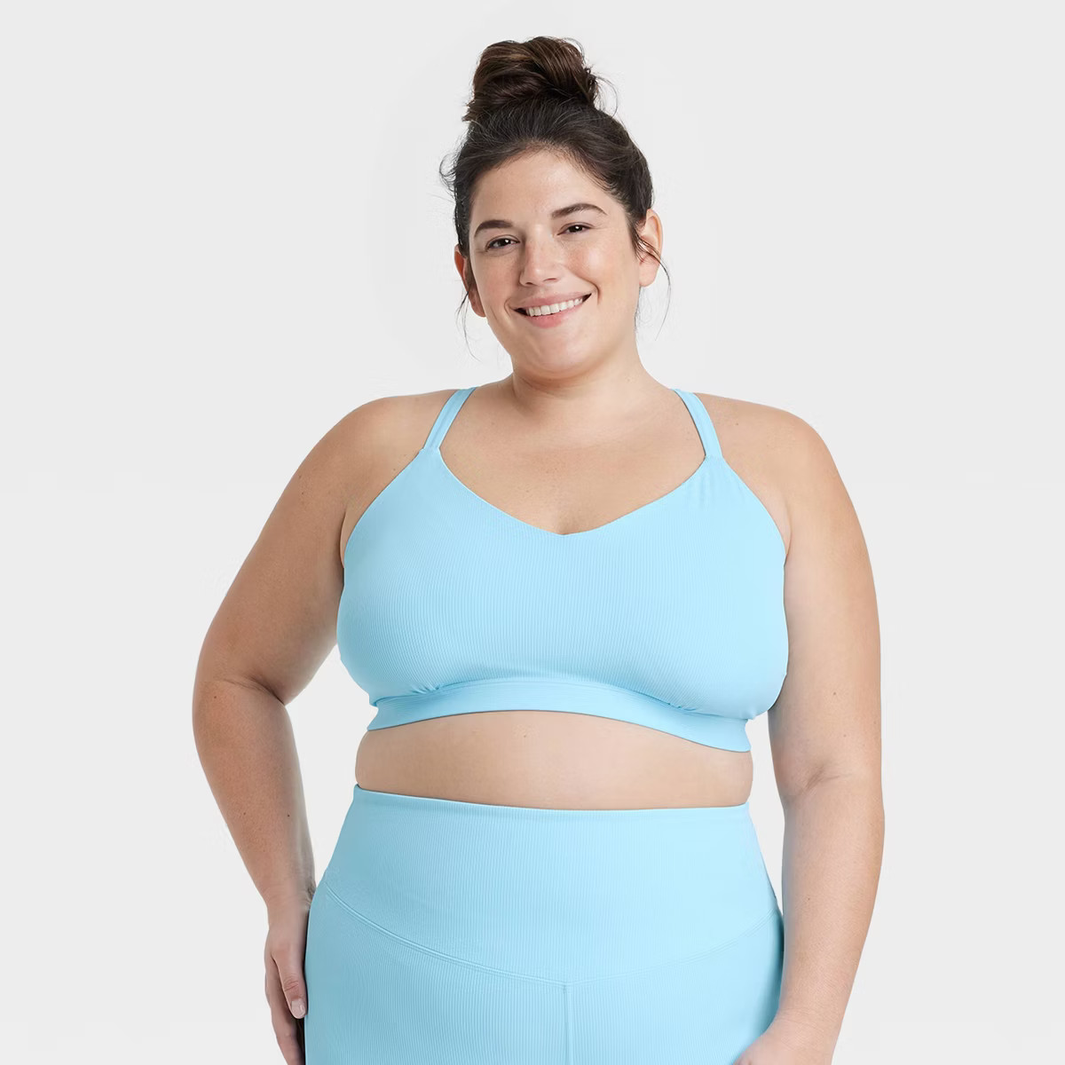 Women's Light Support Rib Triangle Bra - All In Motion™ | Target