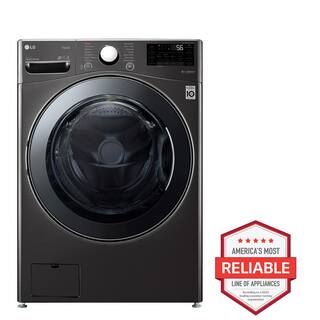 LG 4.5 Cu. Ft. SMART Electric All-in-One Washer Dryer Combo in Black Steel with Steam & Turbowash... | The Home Depot