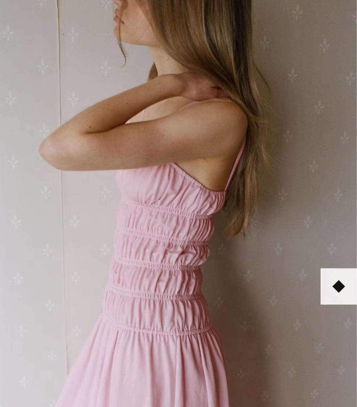 Mango dress! 
Love the smocking 💞💞

https://liketk.it/6dTVP