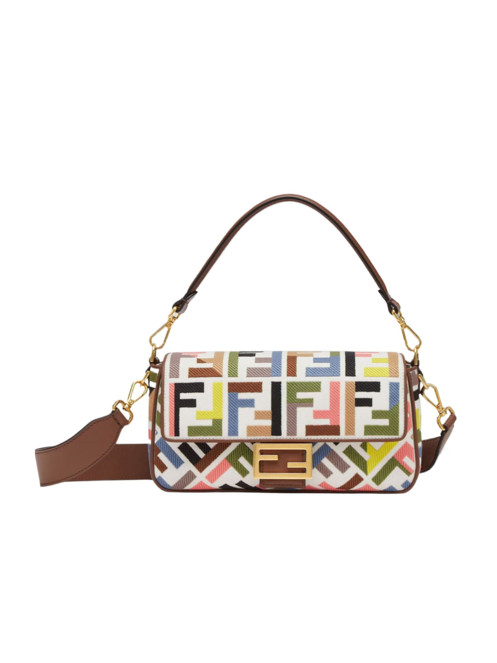 Baguette FF embroidered shoulder bag | Senser US