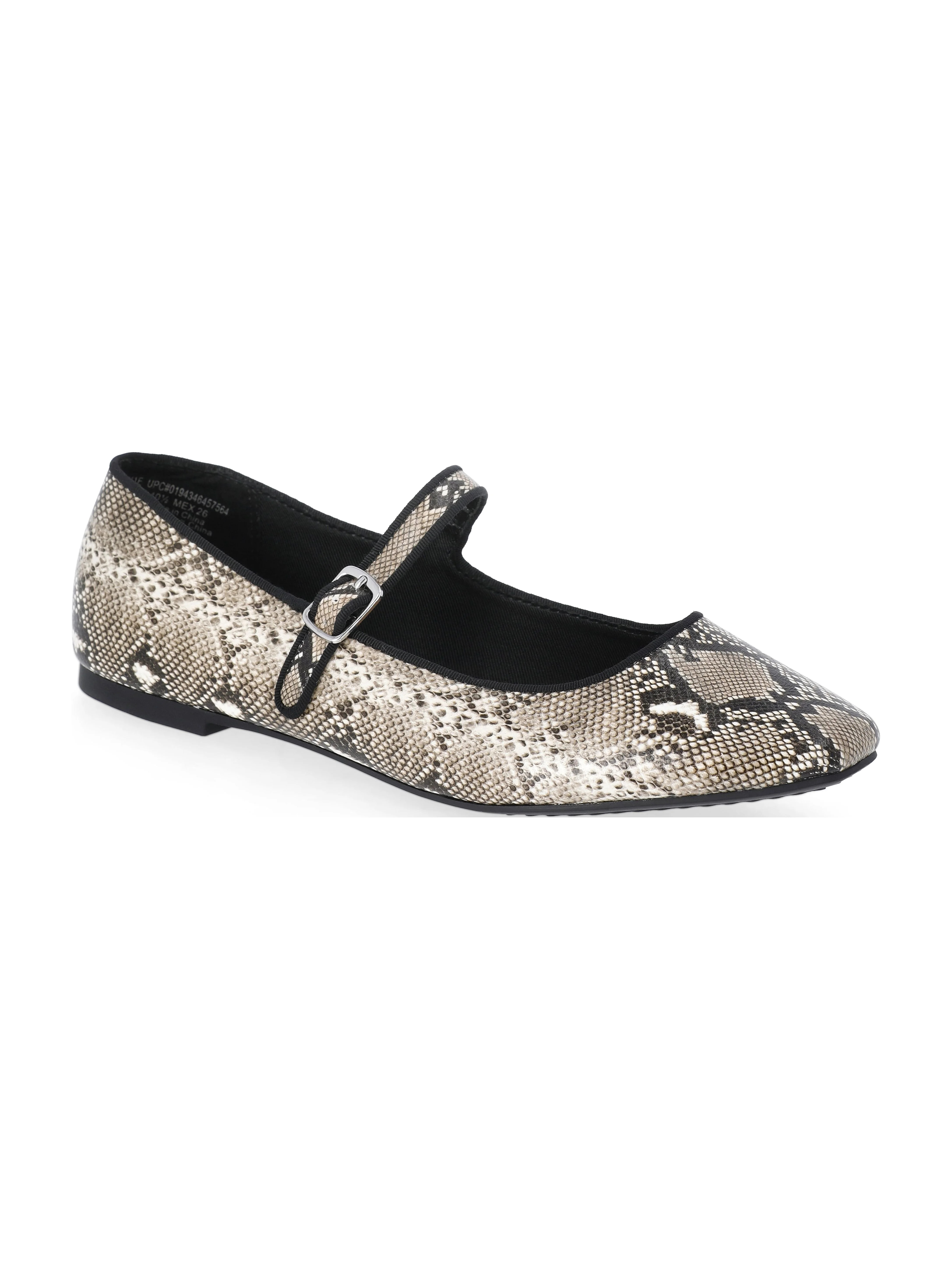 Time and Tru Women's Faux Leather Mary Jane Flats | Walmart (US)