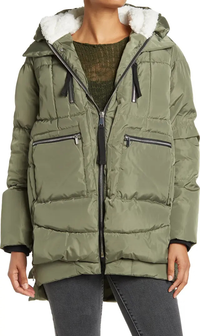 Faux Shearling Lined Hooded Parka Jacket | Nordstrom Rack