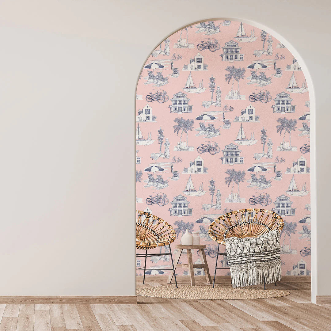 Florida Toile Wallpaper | Katie Kime Inc